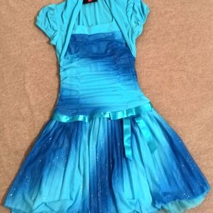 iZ Byer Girl - Girls Blue Sparkly Dress, Large 10/12
